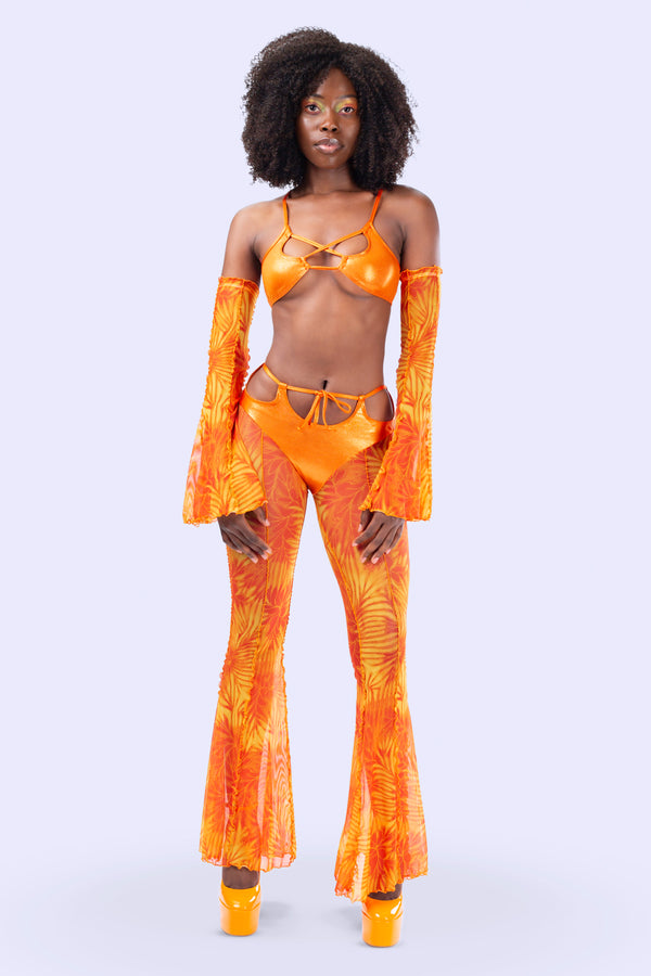 Citrine Bikini Bell Bottoms Hosen Set