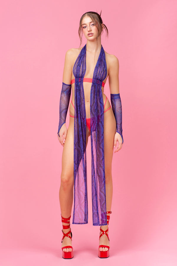 Killing Eve Neckholder-Drapiertes Set