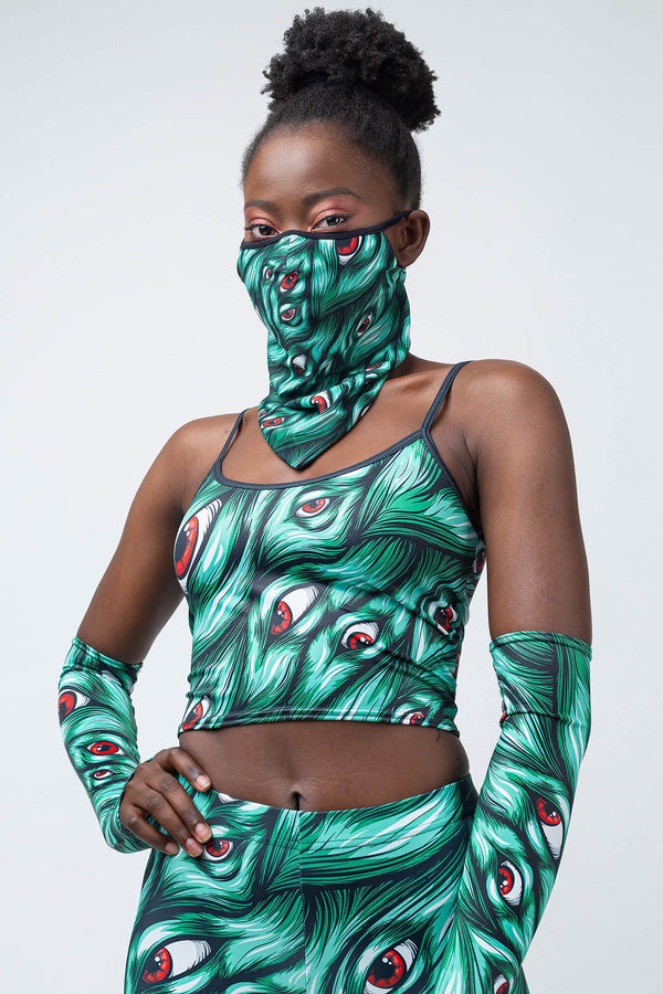 Ich sehe dich, grünes Slinky-Top