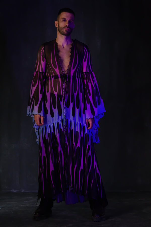 Firestarter Purple Unisex Mesh Duster