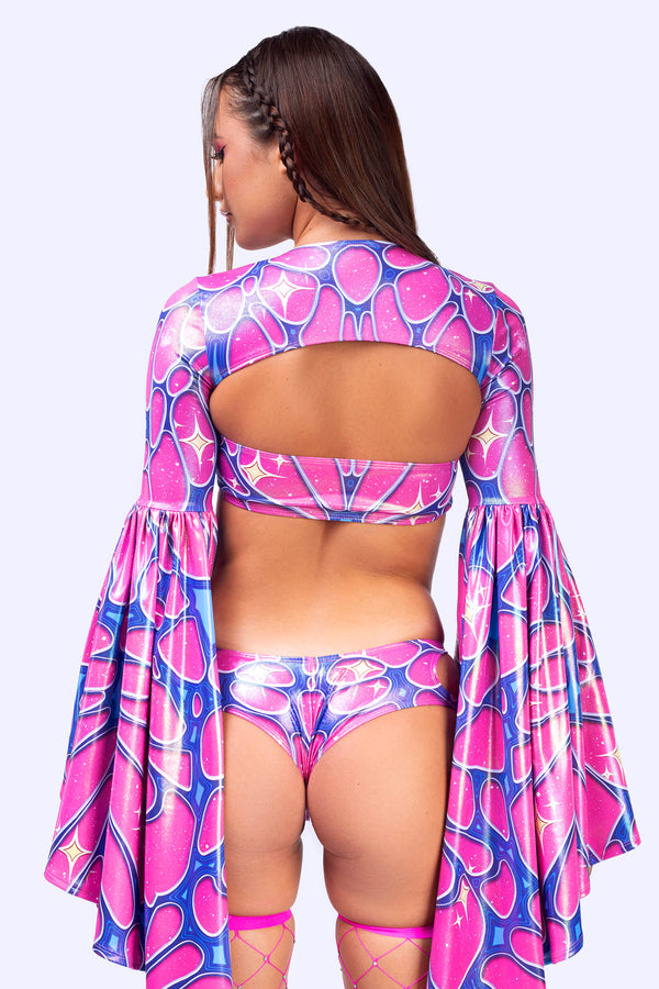 Flight Risk Rosy 2-Piece Shrug Top