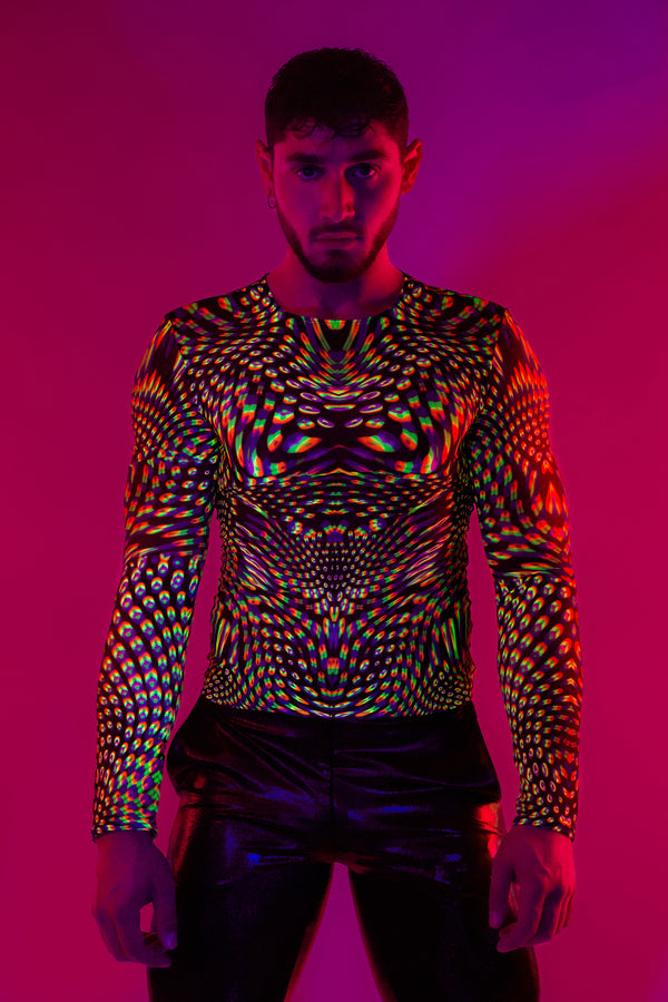 Neon Pulsar Herren Mesh Top