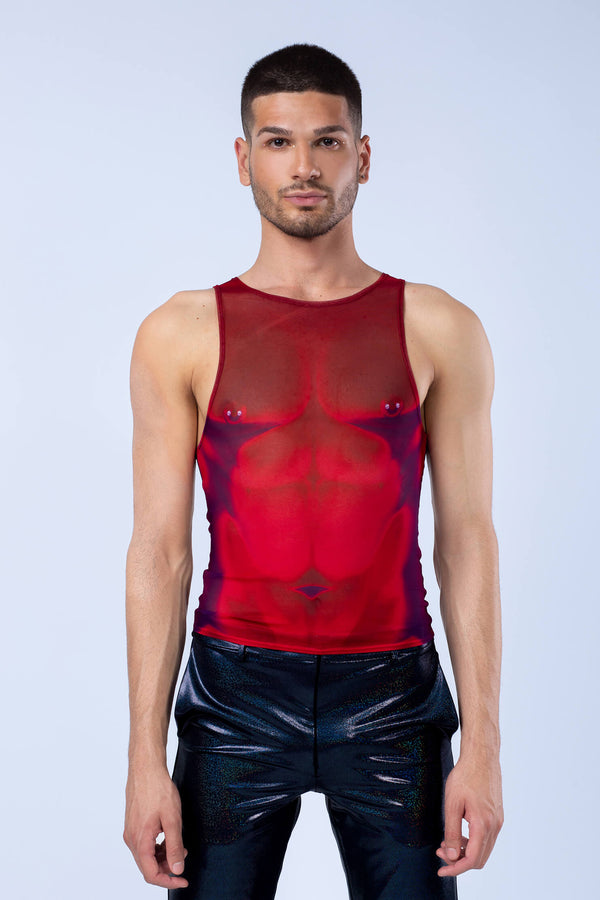 Rotes Ahead Herren Mesh Tank Top