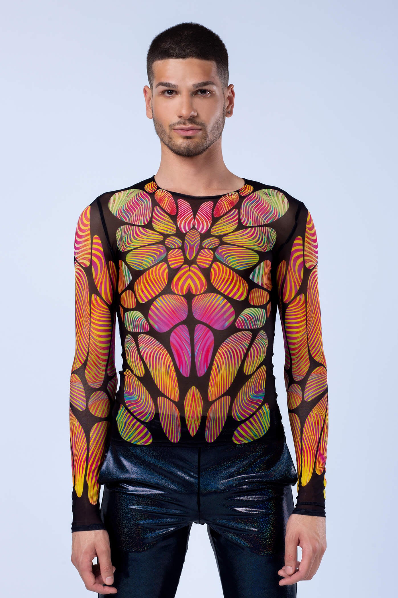 Trypophobia Mesh Cutout Top