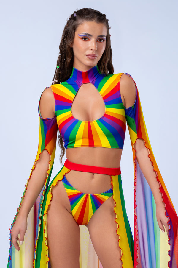 Prism Feel Maxi-Ärmeltop