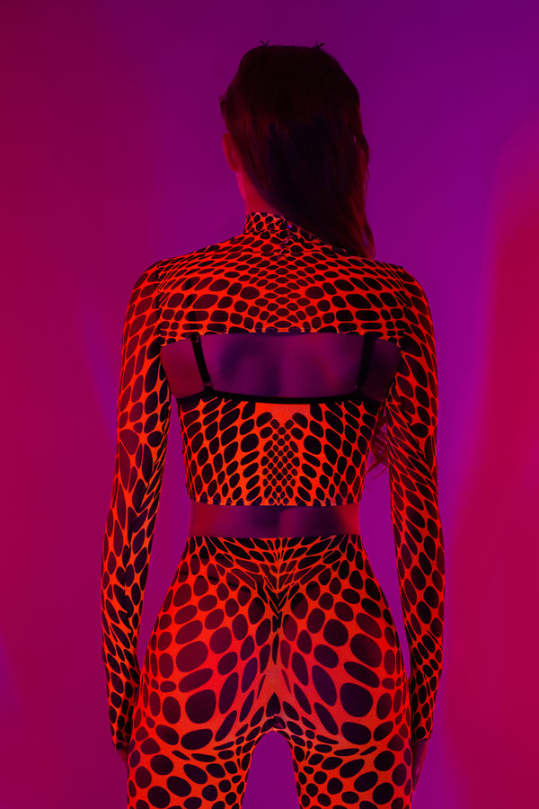 To The Point Mesh 2-teiliger Shrug-Top