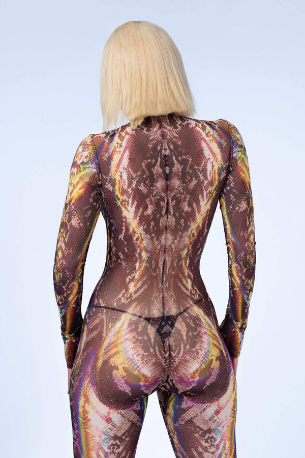 Exotisches Haut-Mesh-Kostüm