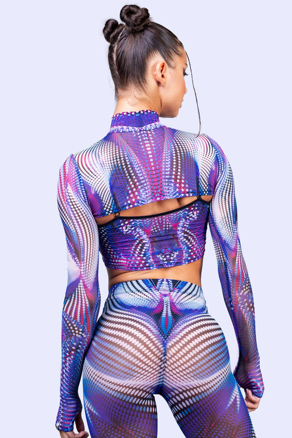 Fata Morgana Mesh 2-teiliger Shrug-Top