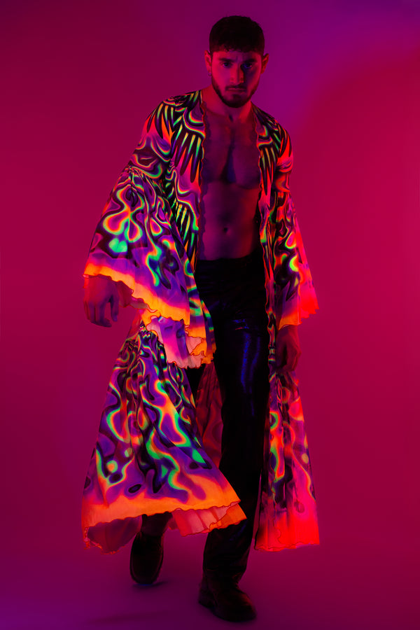 Acid Ripple Unisex Mesh Duster