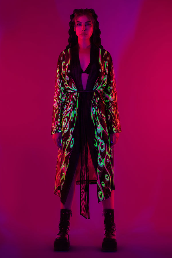 Disrupted Vision Unisex Mesh Bademantel