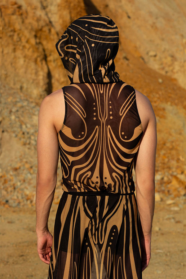 Sand Warrior Herren Kapuzen-Tunika