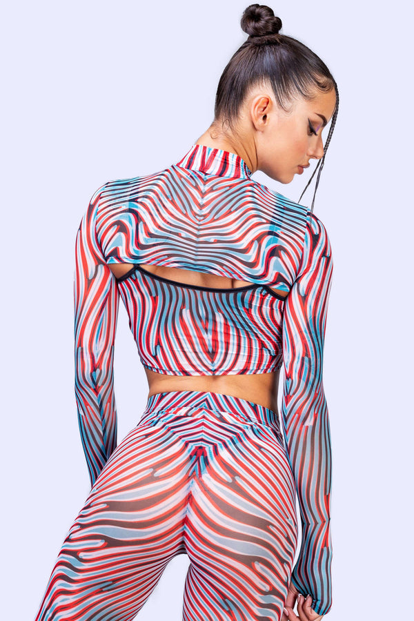 Iris Mesh 2-teiliges Shrug-Top