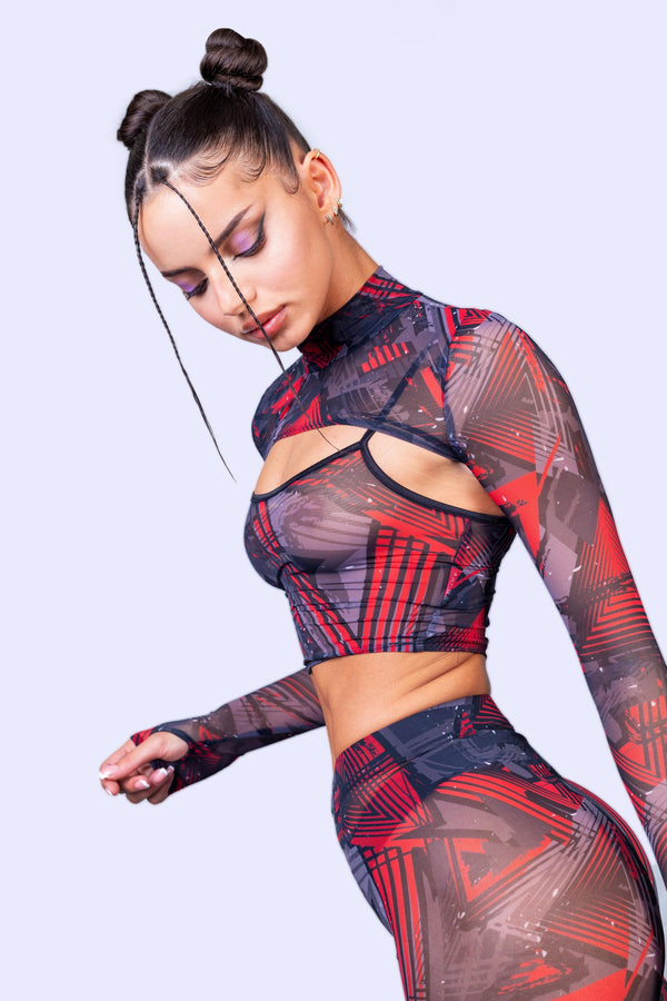 Futura Mesh 2-teiliger Shrug-Top