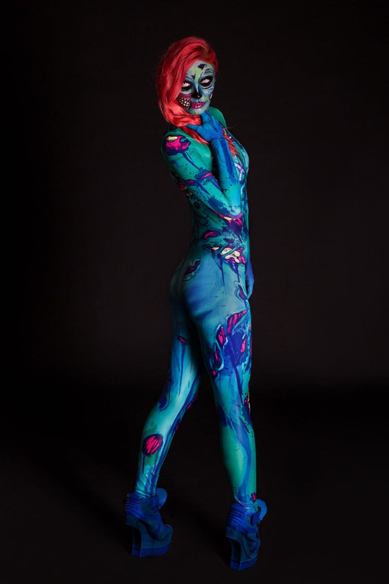 Zombie Reckoning Costume Sexy Women's Halloween Bodysuits BADINKA