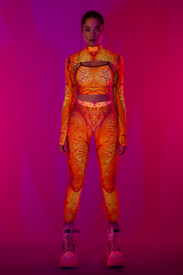 Unter der Oberfläche Mesh-Leggings