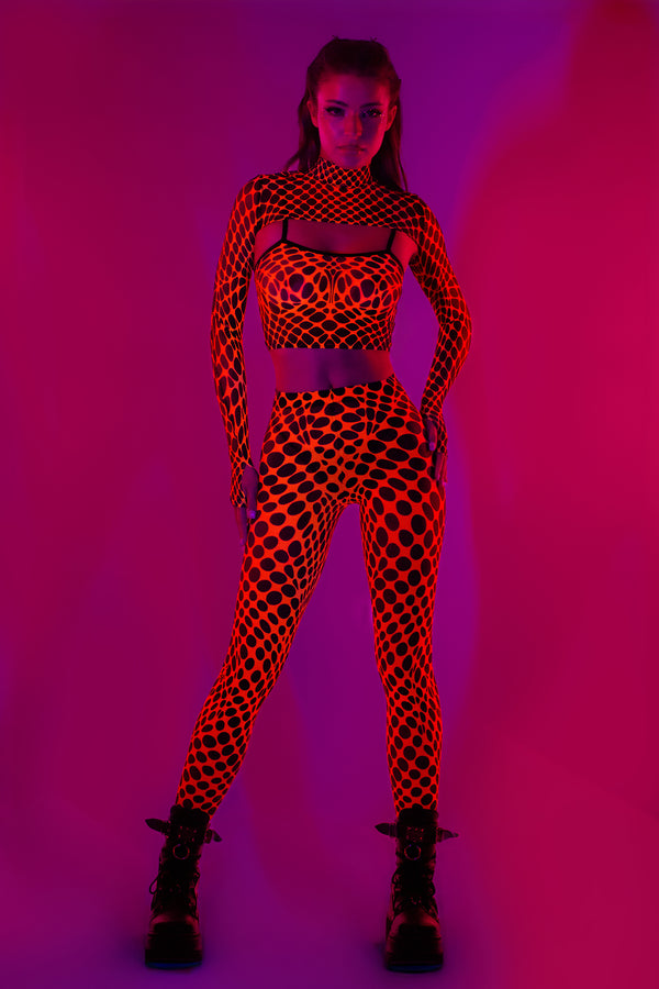 To The Point Mesh 2-teiliger Shrug-Top