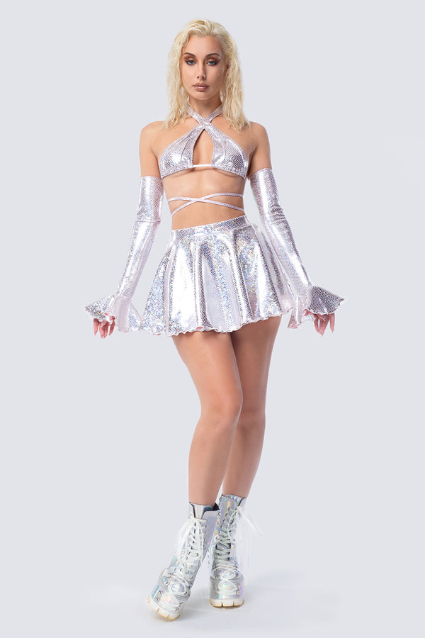 Schimmernde Sirenen-Halter-Bikini-Oberteil