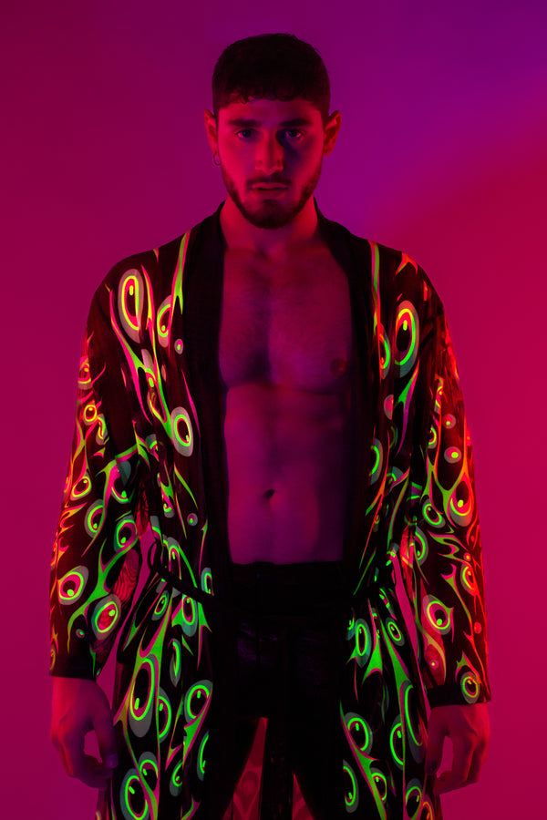 Disrupted Vision Unisex Mesh Bademantel