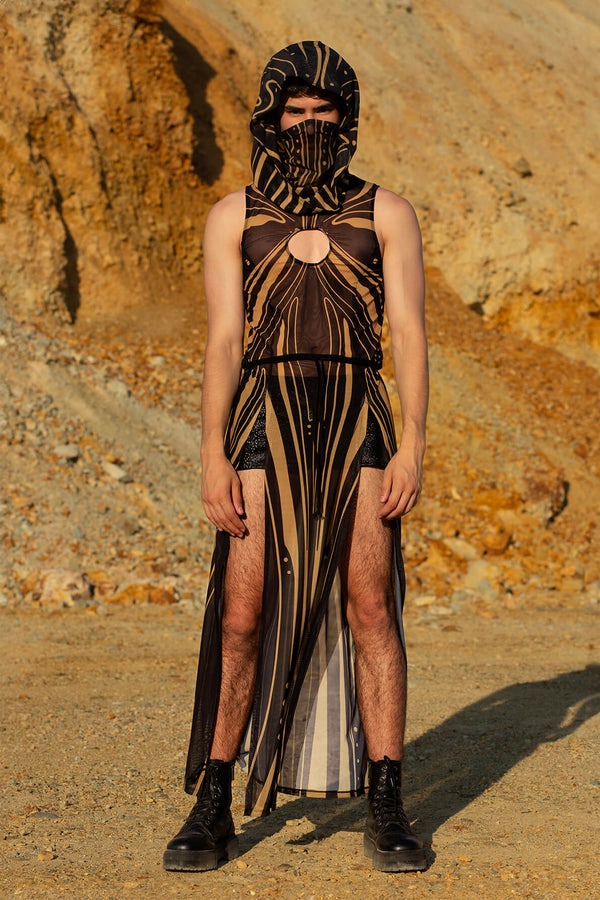 Sand Warrior Herren Kapuzen-Tunika