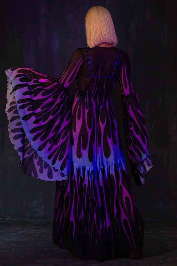 Firestarter Purple Unisex Mesh Duster