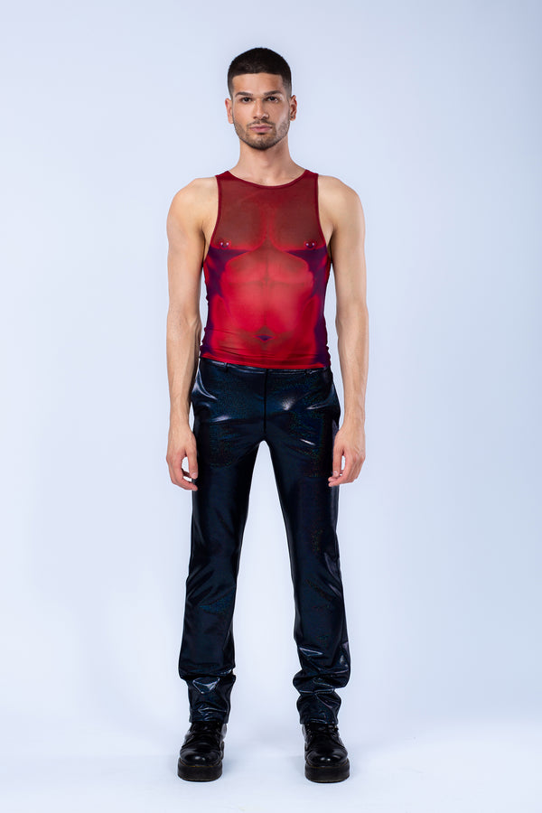 Rotes Ahead Herren Mesh Tank Top