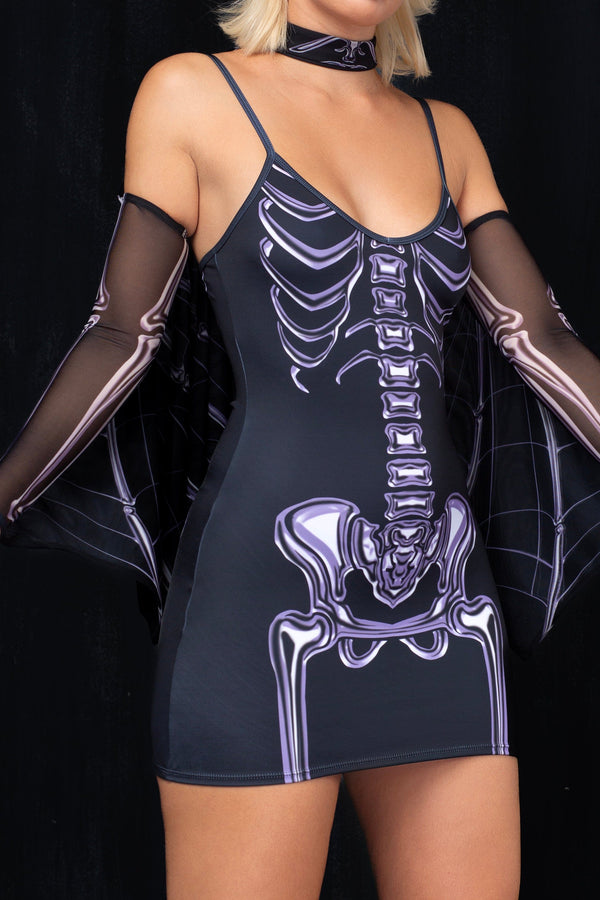 Shadow Shifter V-Ausschnitt Kleid