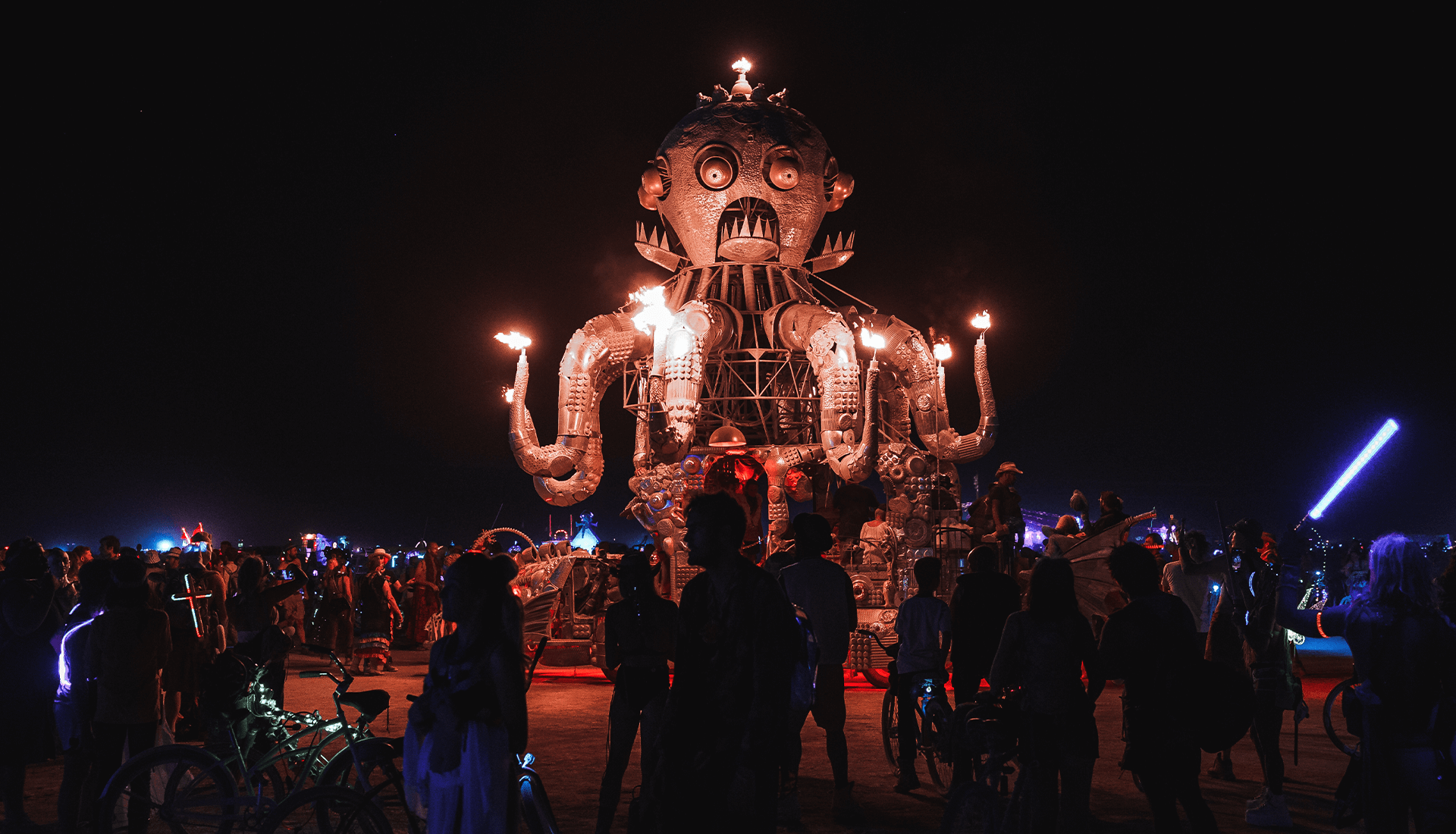 El Pulpo Mecanico, a famous steampunk-style mechanical octopus at Burning Man