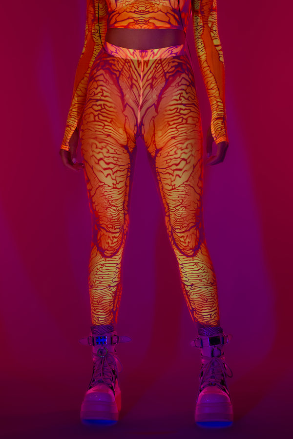 Unter der Oberfläche Mesh-Leggings