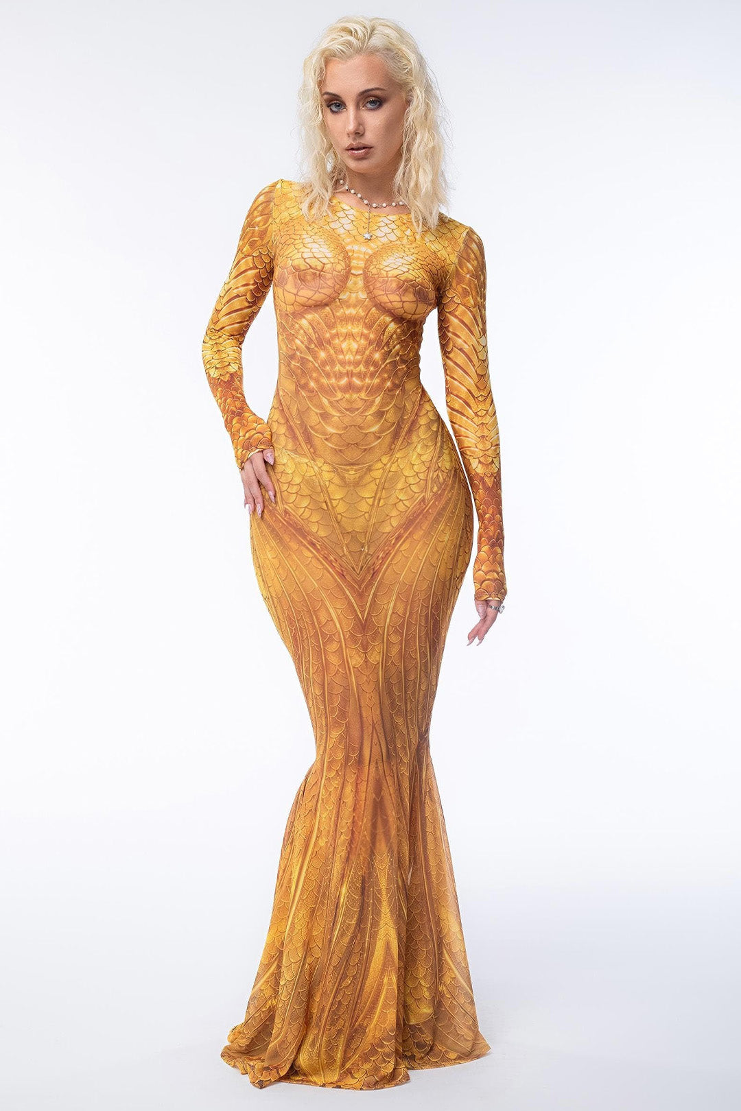 Gold Mermaid Dress for Halloween parties