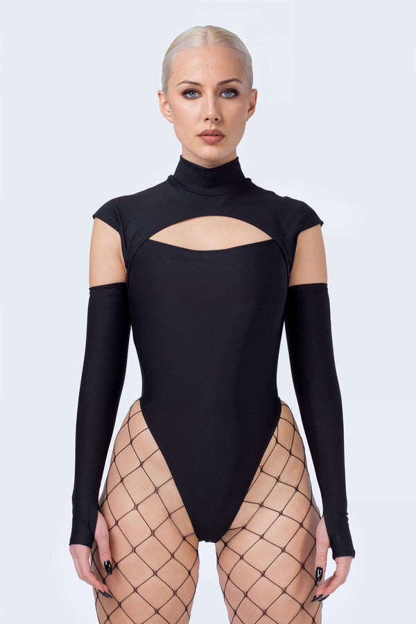 Back To Black Cutout Kurzarm-Body