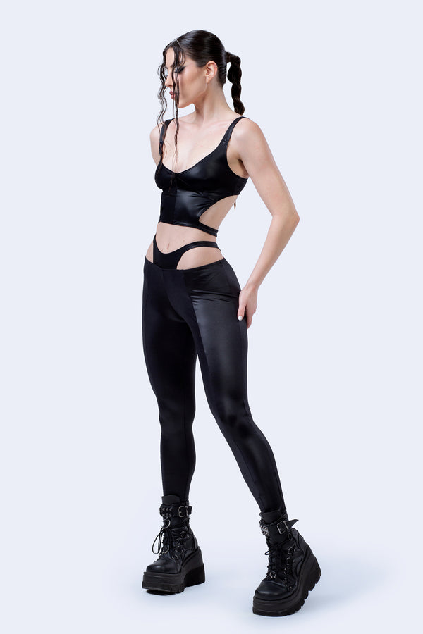 Gunpowder Faux-String-Leggings