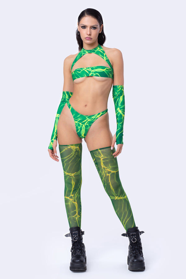 Top mit Ausschnitt in Form eines Säurefasses