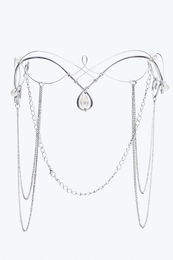 Kristallklare Draht-Tiara