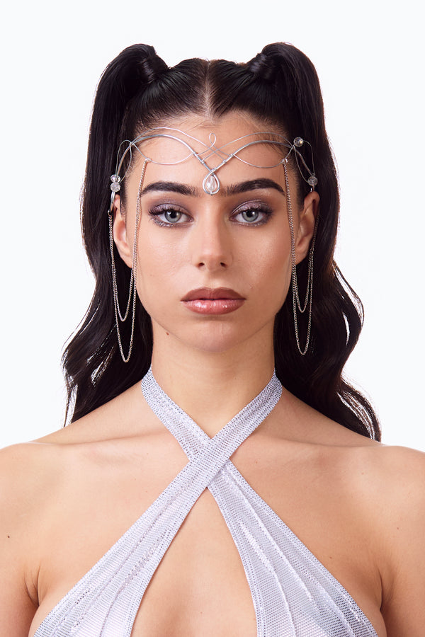 Kristallklare Draht-Tiara