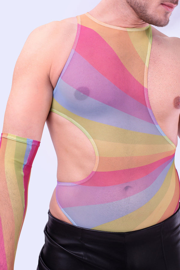 Out&Proud Männlicher asymmetrischer Bodysuit