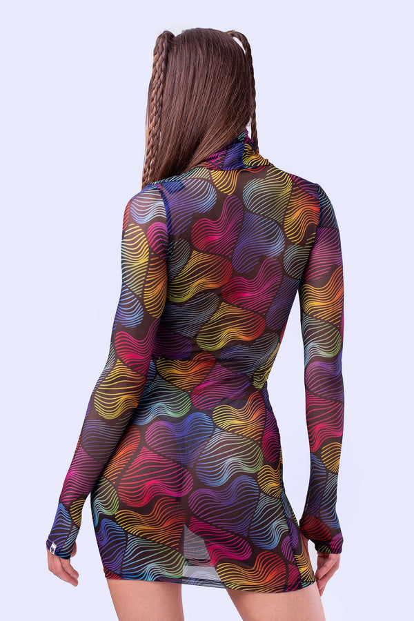 Wild Heartz Mesh High Neck Kleid