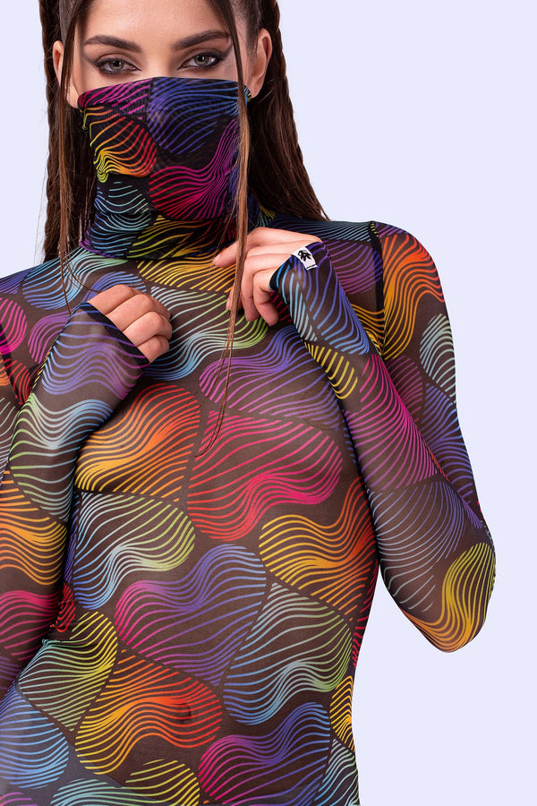 Wild Heartz Mesh High Neck Kleid