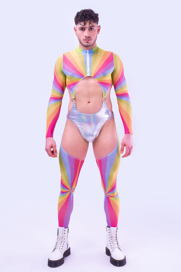 Gleam Herren Cut-out Catsuit