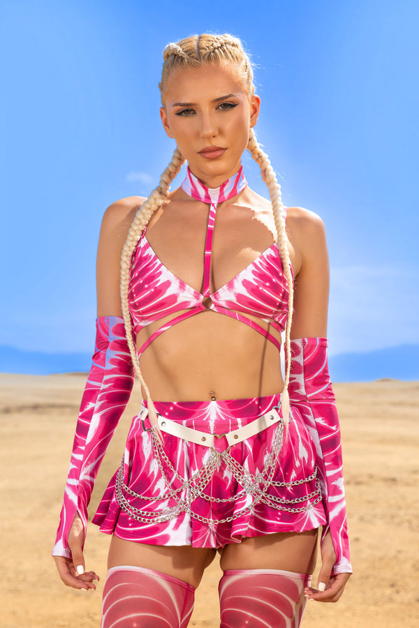 Bubblegum Heat Strappy Triangle Top