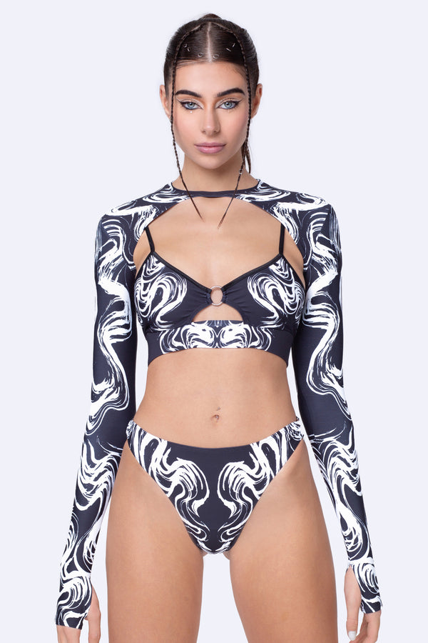 Schlampige Striche 2-teiliger O-Ring-Top