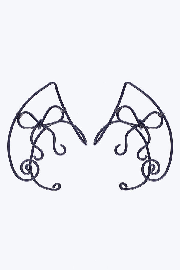 Schwarze Band Ohrmanschetten