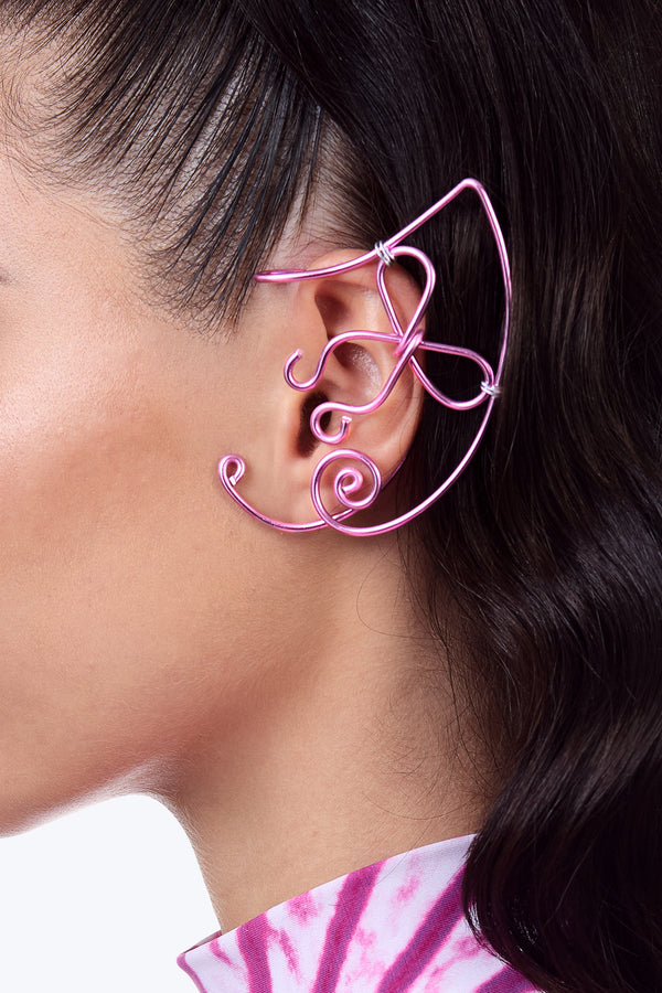 Pink Ribbon Ear Cuffs