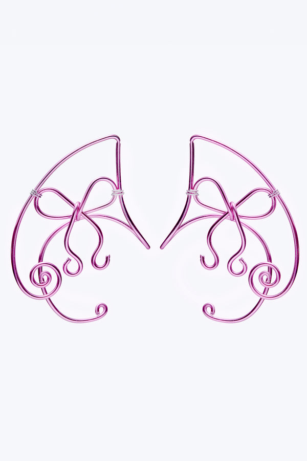 Pink Ribbon Ear Cuffs