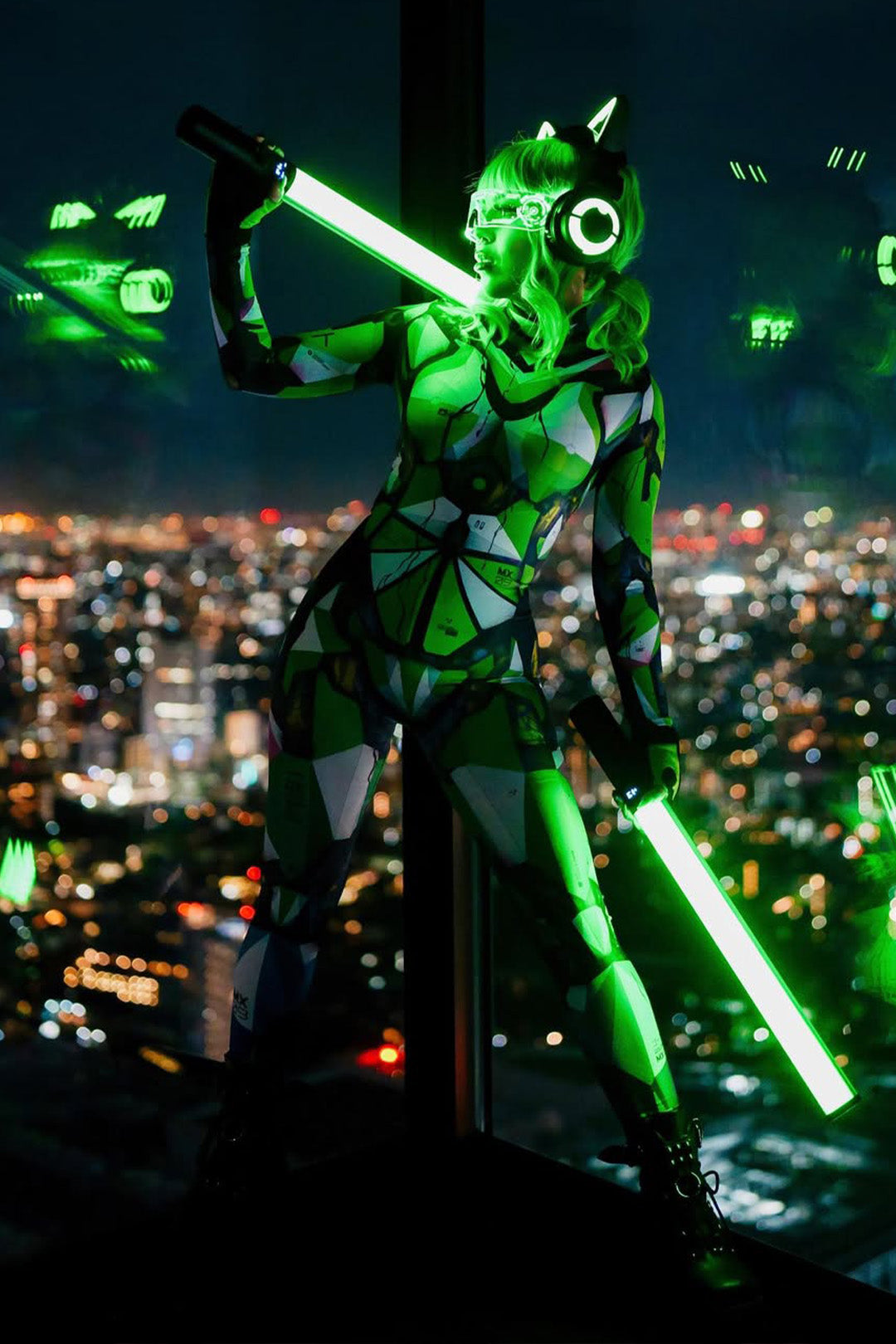 green android cosplay outfit