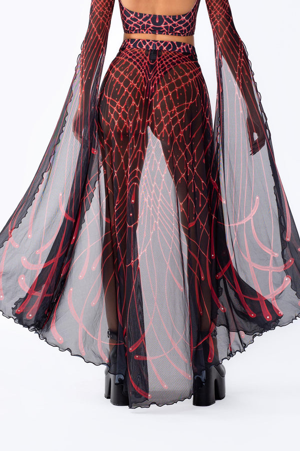 Scarlet Temptation Rock mit offenem Vorderteil