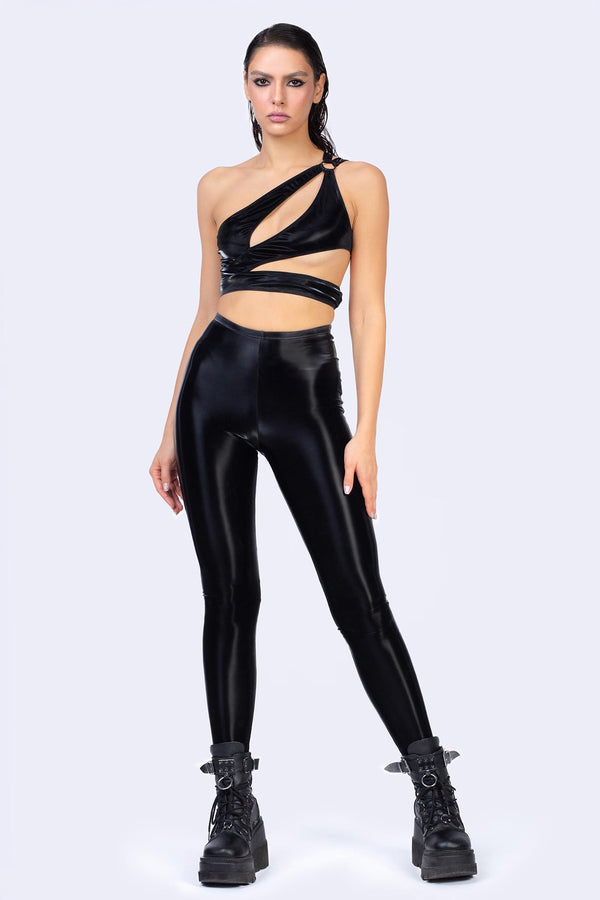 Starved For Glamour Ein-Schulter-Top