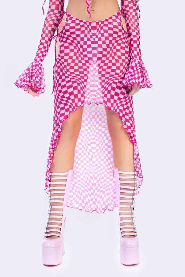 Checked Out Ribbon Midi Rock