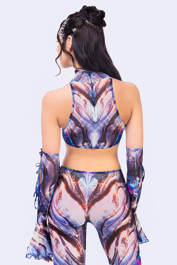 Easy Tiger Keyhole Ribbon Top