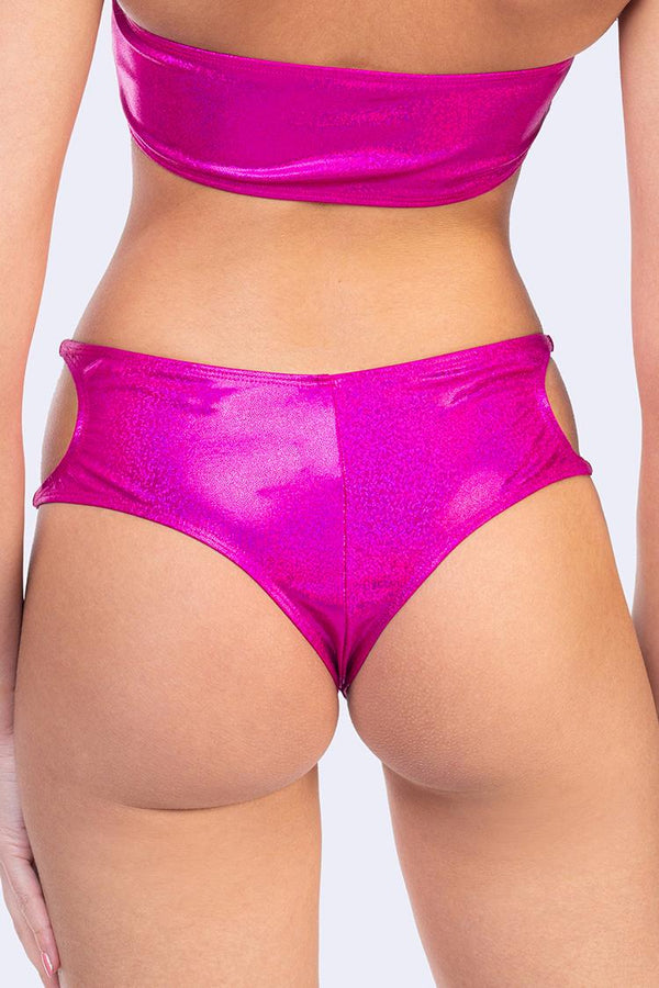 Funky Fuchsia Cutout Hipster Bikini