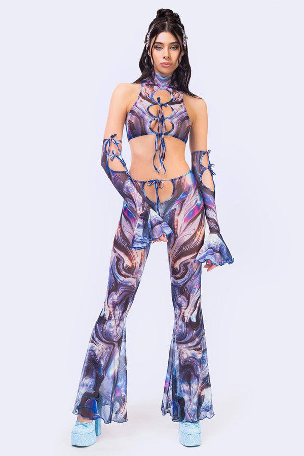 Easy Tiger Keyhole Ribbon Pant Set